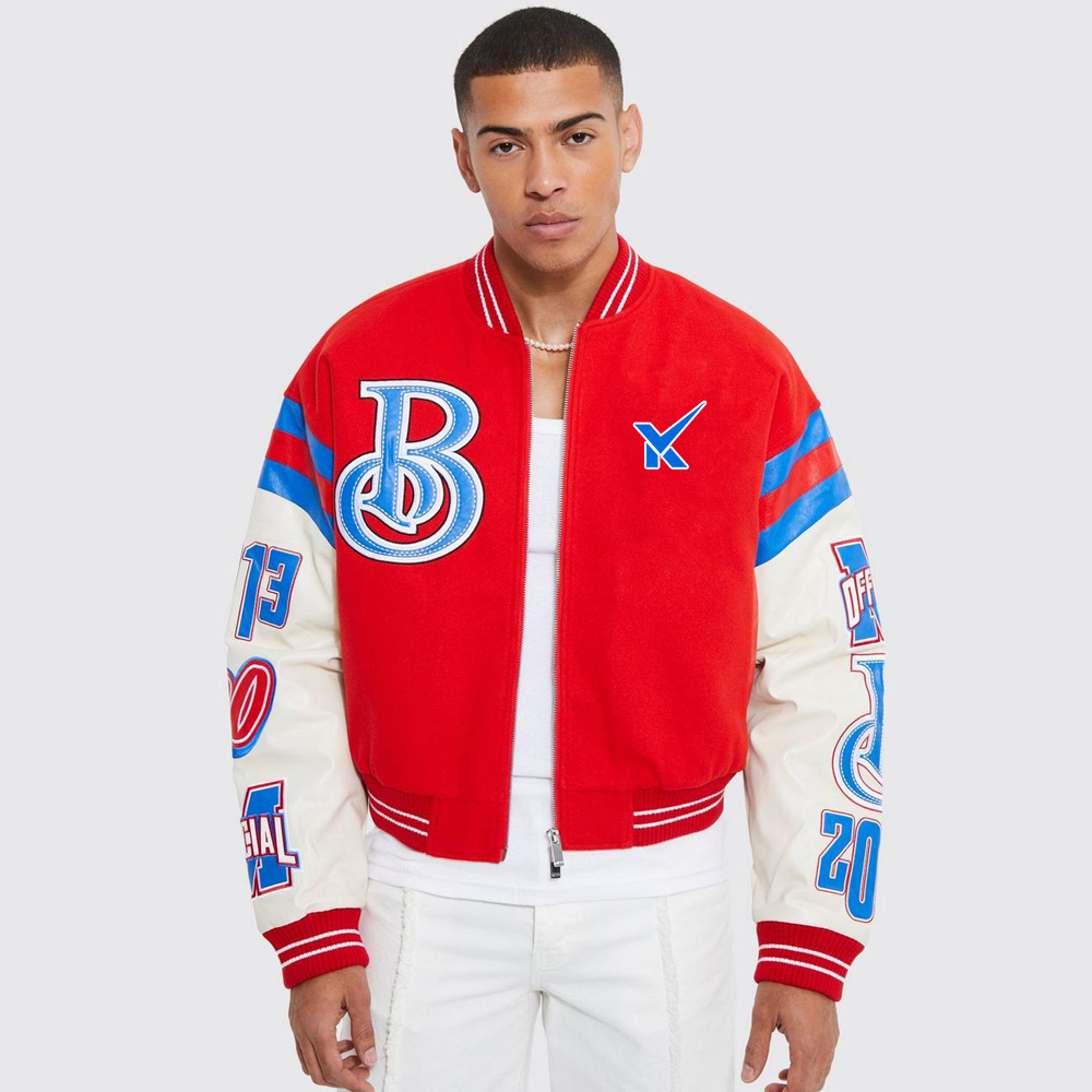 Members Club Applique Varsity Jacket