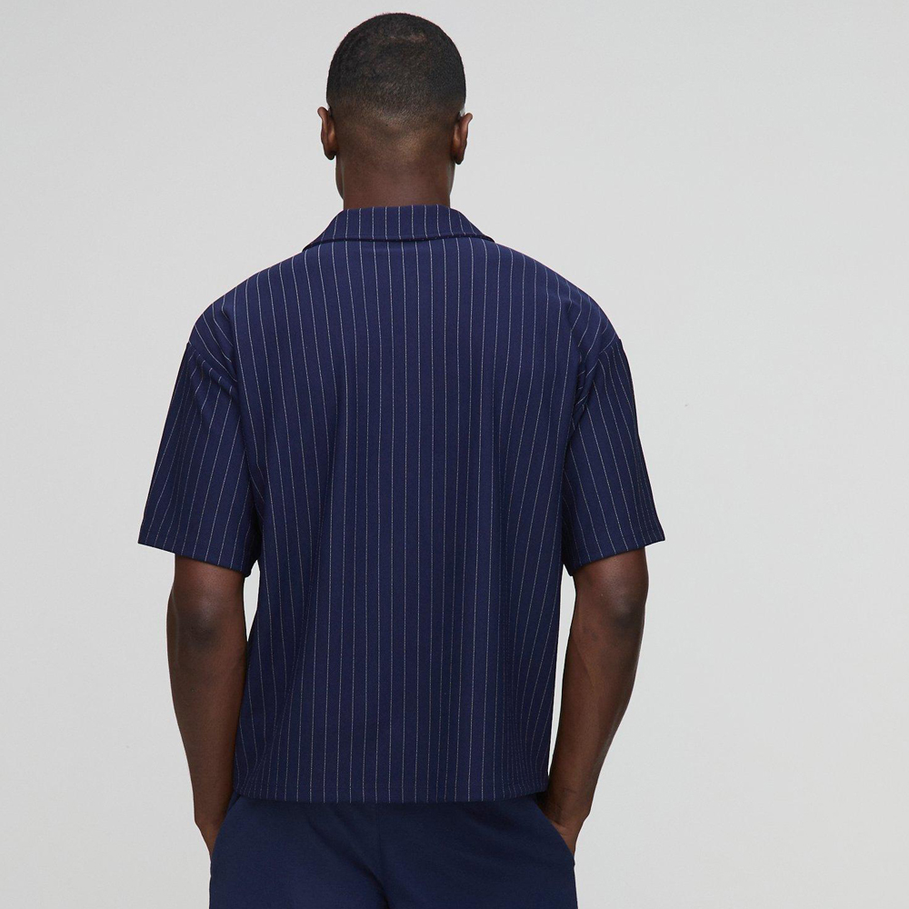 Regular Fit Stripe Long Sleeve Rugby Polo