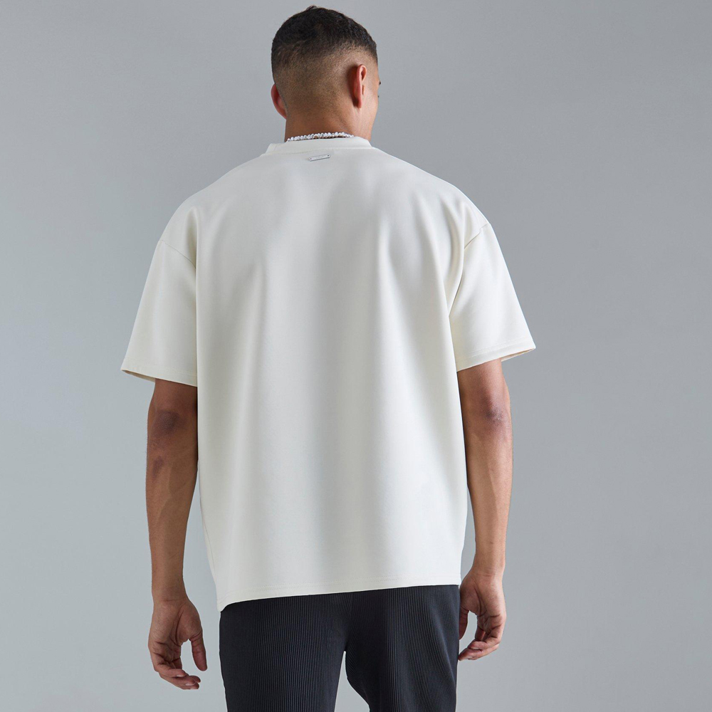 Oversized Boxy Half Sleeve Varsity T-Shirt