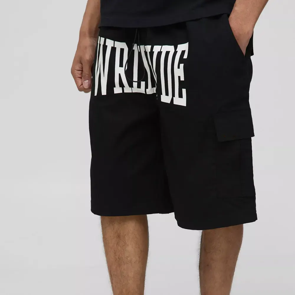 Plus Loose Fit Acid Wash Jersey Shorts